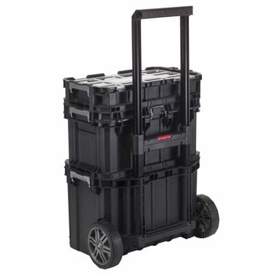 Keter Caja herramientas con Connect Trolley and Rolling Systems negro