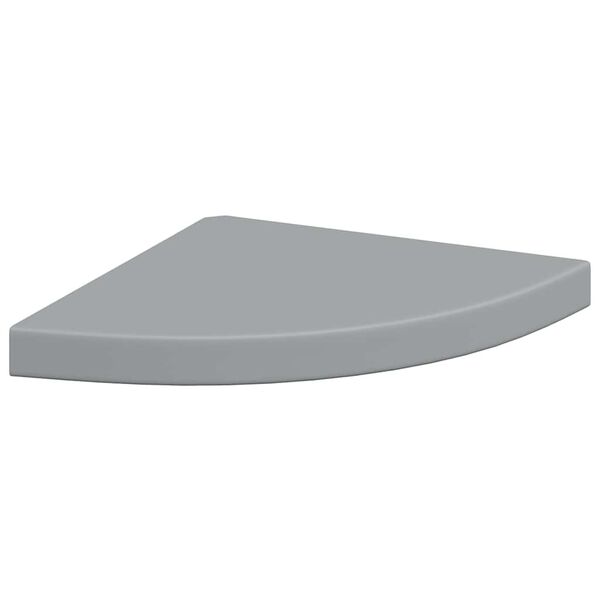 323922 vidaXL Floating Corner Shelf Grey 35x35x3,8 cm MDF