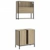 vidaXL Set de muebles de ba&ntilde;o 2 pzas madera contrachapada roble Sonoma