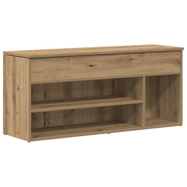 vidaXL Mueble zapatero madera ingenier&iacute;a roble artisan 102x30,5x45 cm