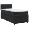 vidaXL Cama box spring con colch&oacute;n Negro 90 x 200 cm Terciopelo