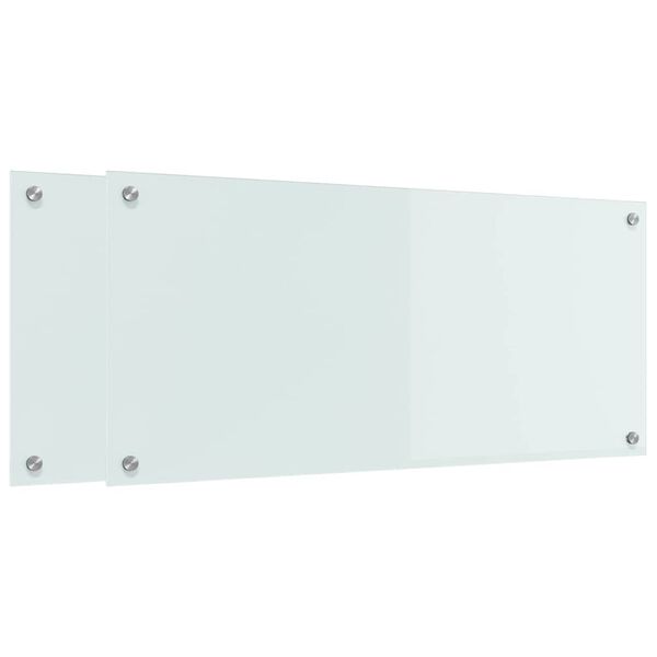 vidaXL Salpicadero de cocina 2 pcs 90 x 40 cm vidrio templado