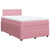 vidaXL Cama box spring con colch&oacute;n terciopelo rosa 120x190 cm
