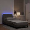vidaXL Estructura de cama sin colch&oacute;n Hanko tela gris taupe 80x200 cm