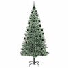 vidaXL &Aacute;rbol de Navidad Artificial Nevado con Luz LED Verde y 210 cm