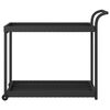 vidaXL Carrito de bar ratán sintético negro 100x45x83 cm