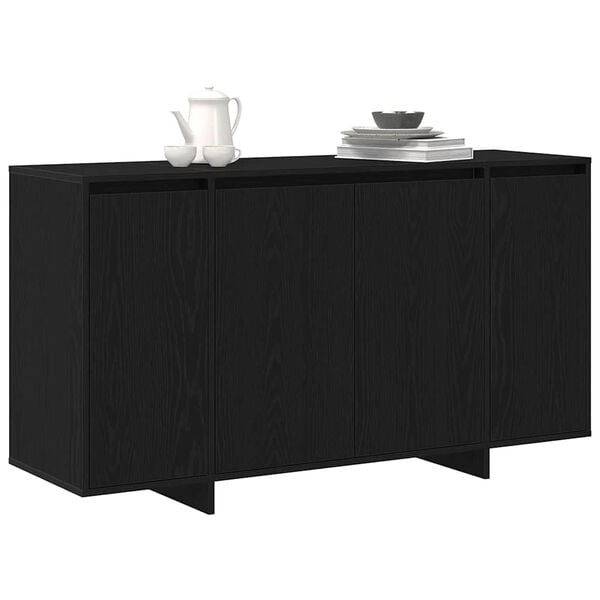 vidaXL Vitrina Roble negro 120 x 41 x 75 cm Madera contrachapada
