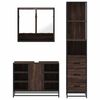 vidaXL Set de muebles ba&ntilde;o 3 pzas madera contrachapada roble marr&oacute;n