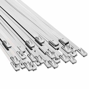 vidaXL Atadura de Cables 250 uds. 4,6 x 700 mm Plateado