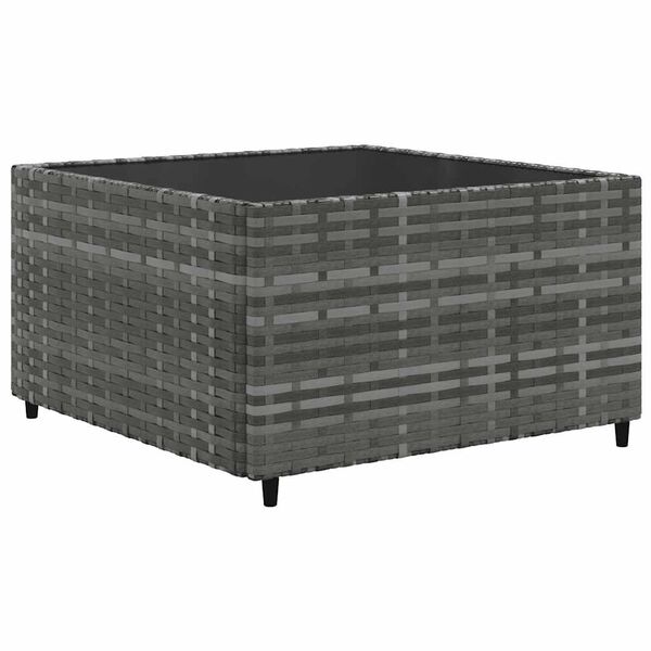 vidaXL Set de muebles de jardín 6 pzas y cojines ratán sintético gris