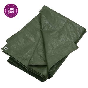 vidaXL Lona HDPE verde 180 g/m&sup2; 2x3 m