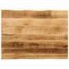 vidaXL Tablero de mesa borde natural madera maciza mango 90x60x2,5 cm
