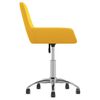 vidaXL Silla de oficina giratoria tela amarillo mostaza