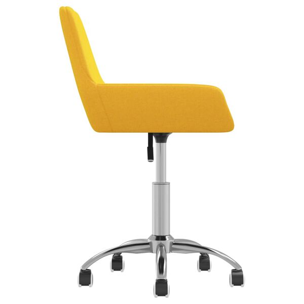 vidaXL Silla de oficina giratoria tela amarillo mostaza