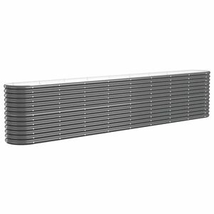vidaXL Jardinera arriate acero galvanizado antracita 332x40x68 cm