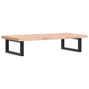 vidaXL Estante de lavabo de pared de acero y madera maciza de haya