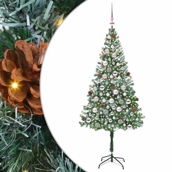vidaXL &Aacute;rbol de Navidad artificial Verde 180 cm PVC y acero