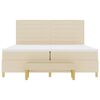 vidaXL Cama tipo Box Spring con colch&oacute;n Crema 200 x 200 cm tela