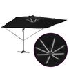 vidaXL Parasol Roma de Brazo Lateral Negro y Negro 352 x 251 x 265 cm