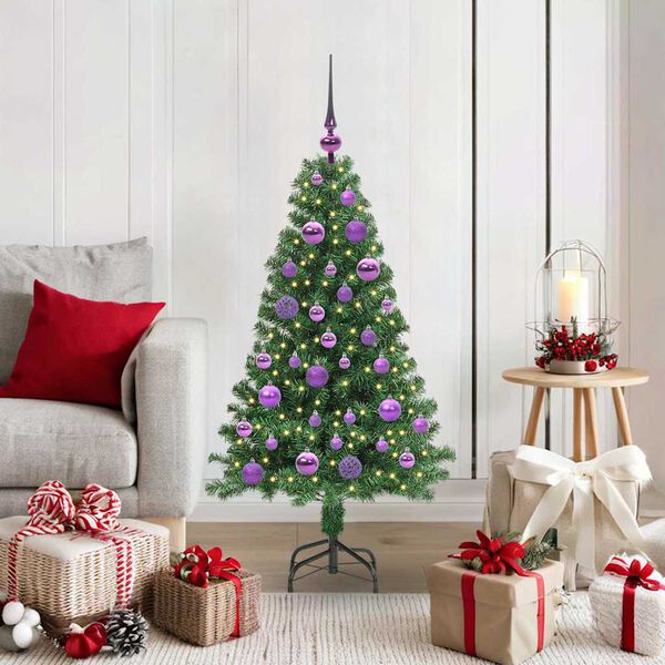 vidaXL &Aacute;rbol de Navidad artificial Verde 120 cm PVC y Acero y Pl&aacute;stico