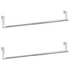 vidaXL Rieles de cortina 2 uds aluminio blanco y plateado 40-60 cm