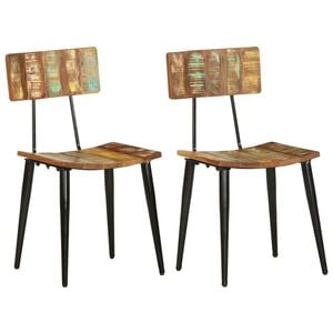vidaXL Sillas de comedor 2 unidades madera maciza reciclada