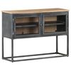 vidaXL Aparador de madera maciza de acacia gris 100x30x70 cm
