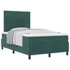 vidaXL Cama tipo Box Spring con colch&oacute;n Verde oscuro 120 x 190 cm tela