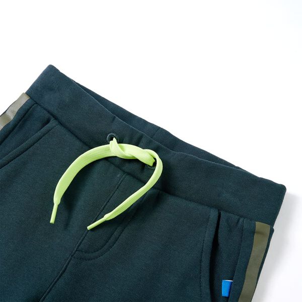 Pantalones de chándal infantiles con cordón verde musgo 116