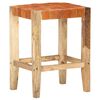 vidaXL Taburetes de bar 2 piezas cuero auténtico marrón 60 cm