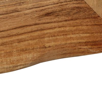 vidaXL Espejo cosmético de madera maciza de acacia 50x50 cm