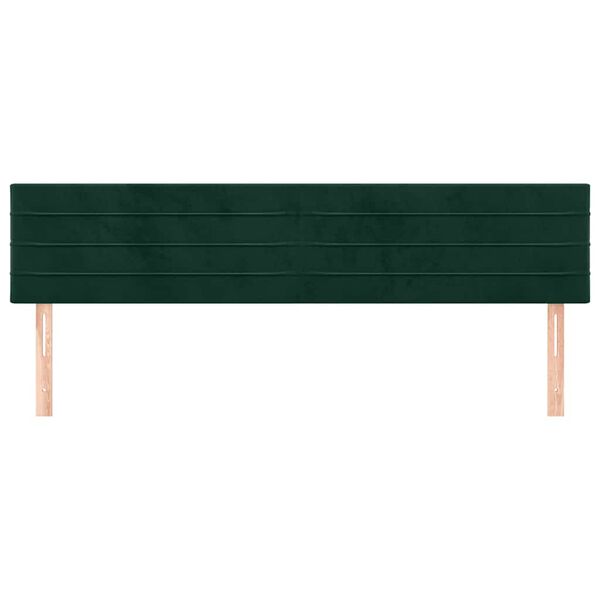 vidaXL Cabeceros 2 unidades de terciopelo verde oscuro 90x5x78/88 cm