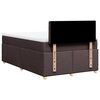 vidaXL Cama box spring con colch&oacute;n tela marr&oacute;n oscuro 120x200 cm