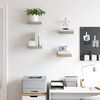 vidaXL Estantes flotantes de pared 4 uds MDF roble 23x23,5x3,8 cm