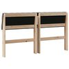 vidaXL Cabecero tapizado Taup&eacute; 135 cm Madera de pino macizo