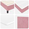 vidaXL Cama tipo Box Spring con colch&oacute;n Rosa 180 x 200 cm Terciopelo