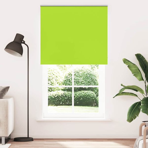 vidaXL Estor Enrollable Opaco hojas verde 140x210cm Tela Ancho 136,6cm