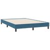 vidaXL Cama box spring con colch&oacute;n y LED terciopelo azul oscuro 140x220 cm