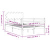 vidaXL Estructura cama de matrimonio con cabecero madera maciza blanco