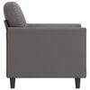 vidaXL Sill&oacute;n cuero sint&eacute;tico gris 60 cm