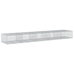 vidaXL Cesta de gaviones con cubierta hierro galvanizado 500x100x50 cm