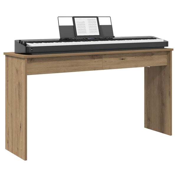 vidaXL Soporte para teclado Roble artesanal 120 x 32 x 64 cm