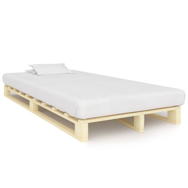 vidaXL Estructura cama palets sin colch&oacute;n madera maciza pino 120x200cm