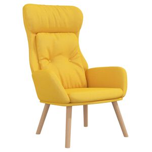 vidaXL Sill&oacute;n de relax de tela amarillo mostaza