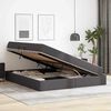 vidaXL Cama con almacenamiento y colch&oacute;n con colch&oacute;n 2 pcs Gris Cuero
