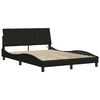 vidaXL Estructura de cama sin colch&oacute;n Hanko tela negro 120x200 cm