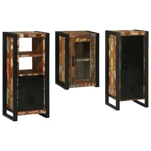 vidaXL Juego de muebles de ba&ntilde;o 3 uds. Multicolor 40 x 35 x 90 cm