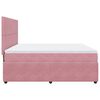 vidaXL Cama box spring con colch&oacute;n terciopelo rosa 180x200 cm