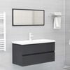 vidaXL Juego de muebles de ba&ntilde;o madera de ingenier&iacute;a gris