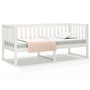 vidaXL Div&aacute;n sin colch&oacute;n blanco 75x190 cm madera maciza de pino